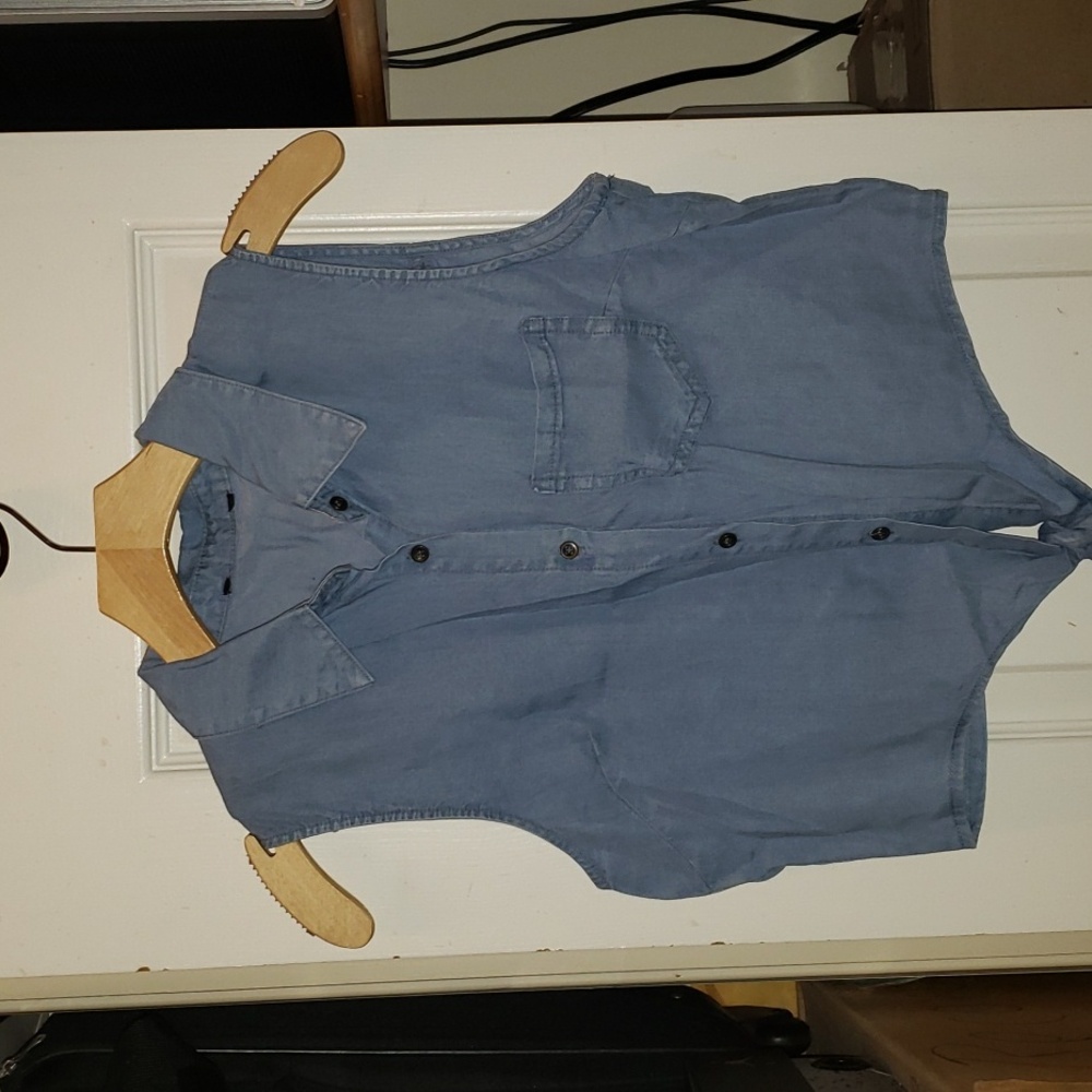 Tencel collar top